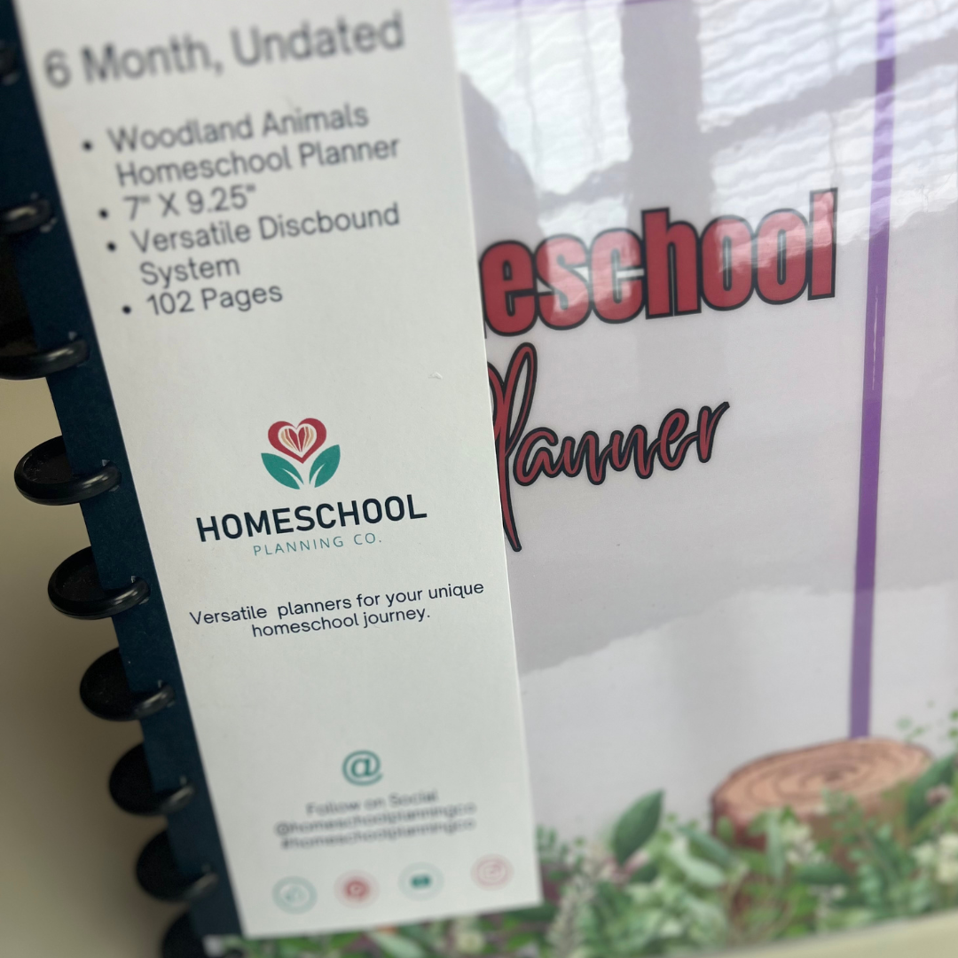 Homeschool Planner | Undated | Classic Size | Disc bound | Vertical layout | Track schedule, curriculum, weekly & monthly view & more