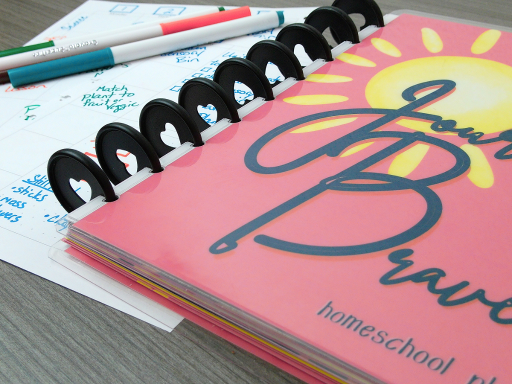 Journey Brave Homeschool Planner | 12 Month, Undated Disc Bound Homeschool Planner