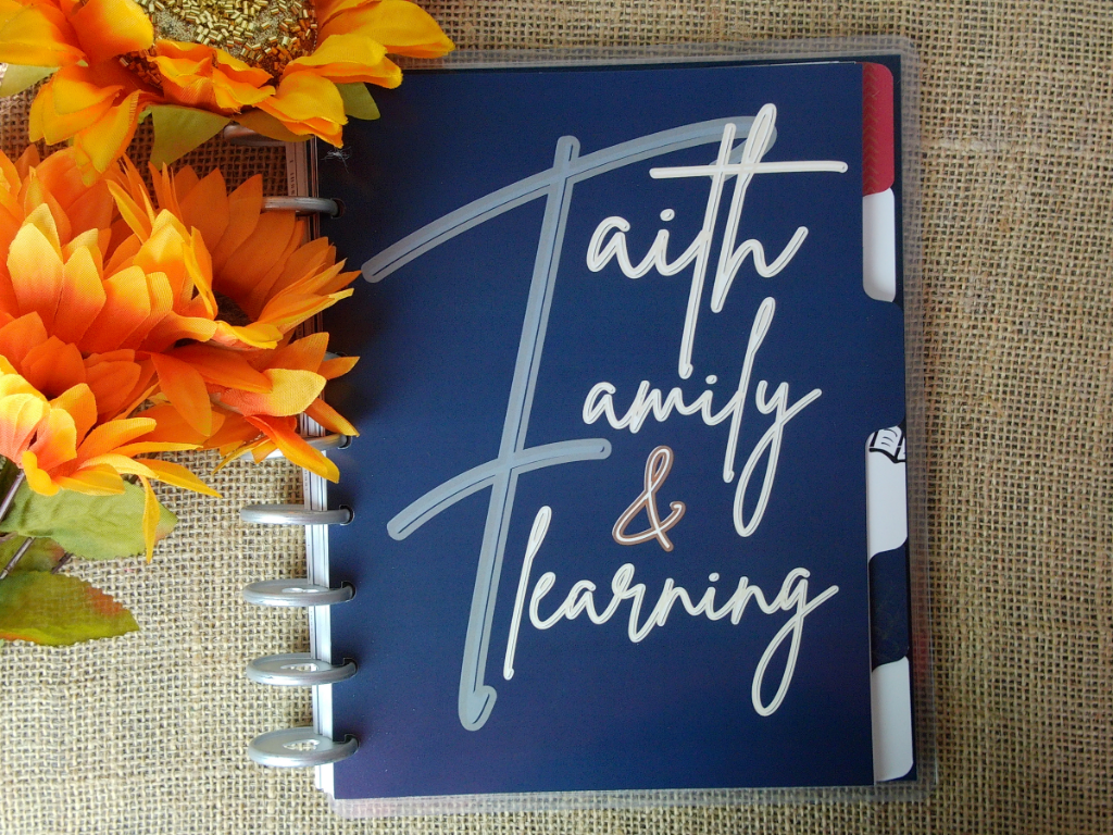 Faith & Family Homeschool Planner | 12 Month, Undated Disc Bound Homeschool Planner