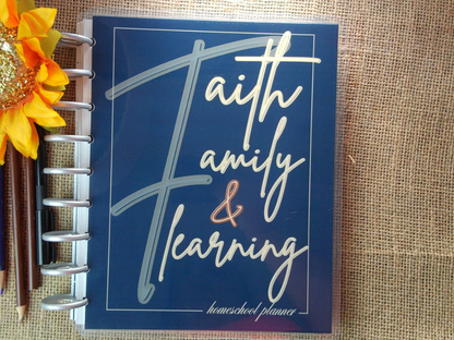 Faith & Family Homeschool Planner | 12 Month, Undated Disc Bound Homeschool Planner