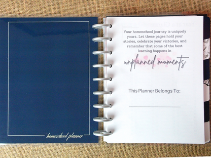 Faith & Family Homeschool Planner | 12 Month, Undated Disc Bound Homeschool Planner